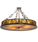 36"W Mountain Pine Semi-Flushmount