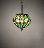 13"W Jeweled Beehive Pendant