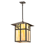 16"Sq Seneca Sprig Outdoor Pendant