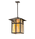 16"Sq Seneca Sprig Outdoor Pendant