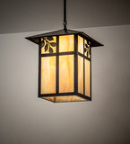 16"Sq Seneca Sprig Outdoor Pendant