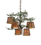 29"W Pine Branch Valley View 5 Lt Chandelier
