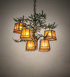 29"W Pine Branch Valley View 5 Lt Chandelier