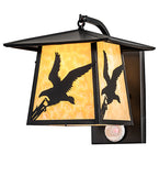 12"W Stillwater Strike Of The Eagle Outdoor Wall Sconce