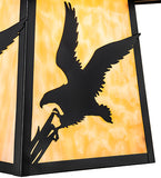 12"W Stillwater Strike Of The Eagle Outdoor Wall Sconce