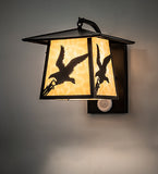 12"W Stillwater Strike Of The Eagle Outdoor Wall Sconce