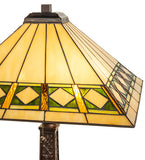 27"H Diamond Band Mission Table Lamp