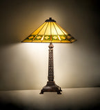27"H Diamond Band Mission Table Lamp