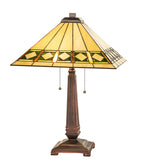 23"H Diamond Band Mission Table Lamp