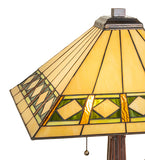 23"H Diamond Band Mission Table Lamp