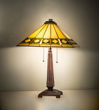 23"H Diamond Band Mission Table Lamp