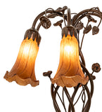 18"H Amber Pond Lily 6 Lt Table Lamp