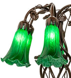 18"H Green Pond Lily 6 Lt Table Lamp
