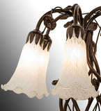 18"H White Pond Lily 6 Lt Table Lamp