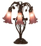 18"H Lavender Pond Lily 6 Lt Table Lamp
