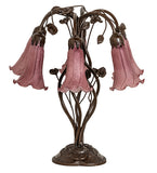 18"H Lavender Pond Lily 6 Lt Table Lamp