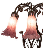 18"H Lavender Pond Lily 6 Lt Table Lamp