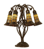 19"H Stained Glass Pond Lily Table Lamp