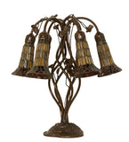 19"H Stained Glass Pond Lily Table Lamp