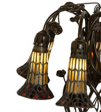 19"H Stained Glass Pond Lily Table Lamp