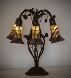 19"H Stained Glass Pond Lily Table Lamp