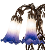 19"H Blue/White Pond Lily 6 Lt Table Lamp