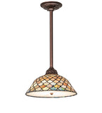 12"W Tiffany Fishscale Pendant