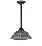 12"W Tiffany Fishscale Pendant