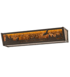 24"W Wolf on the Loose Vanity Light