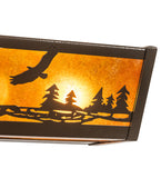 24"W Wolf on the Loose Vanity Light