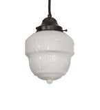 8"W Revival Schoolhouse W/Rochelle Globe Mini Pendant