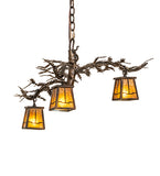 24"W Pine Branch Valley View 3 Lt Chandelier