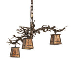 24"W Pine Branch Valley View 3 Lt Chandelier