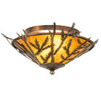 20"W Pine Branch Flushmount