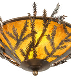 20"W Pine Branch Flushmount