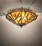 20"W Pine Branch Flushmount
