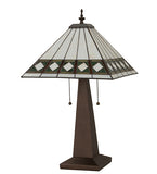 24"H Diamond Band Mission Table Lamp