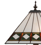 24"H Diamond Band Mission Table Lamp
