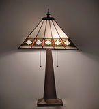 24"H Diamond Band Mission Table Lamp