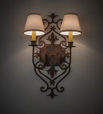 13"W Louisa 2 Lt Wall Sconce