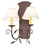 15"W Bordeaux 2 Lt Wall Sconce