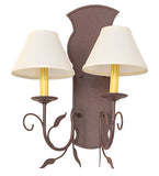 15"W Bordeaux 2 Lt Wall Sconce