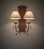 15"W Bordeaux 2 Lt Wall Sconce