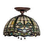 12"W Tiffany Dragonfly Flushmount