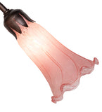 19"W Pink Tiffany Pond Lily 4 Lt Fan Light