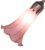 19"W Lavender Tiffany Pond Lily 4 Lt Fan Light