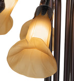 24"H Amber Tiffany Pond Lily 10 Lt Table Lamp