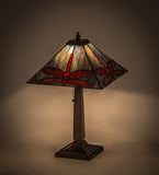 21"H Tiffany Prairie Dragonfly Mission Table Lamp