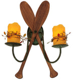 15"W Paddle 2 Lt Lodge Nautical Wall Sconce