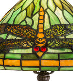 16"H Tiffany Dragonfly W/ Twisted Fly Mosaic Base Table Lamp